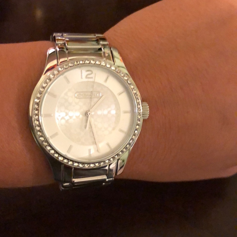 Silver Diamond Coach Watch - Picture 3 of 4